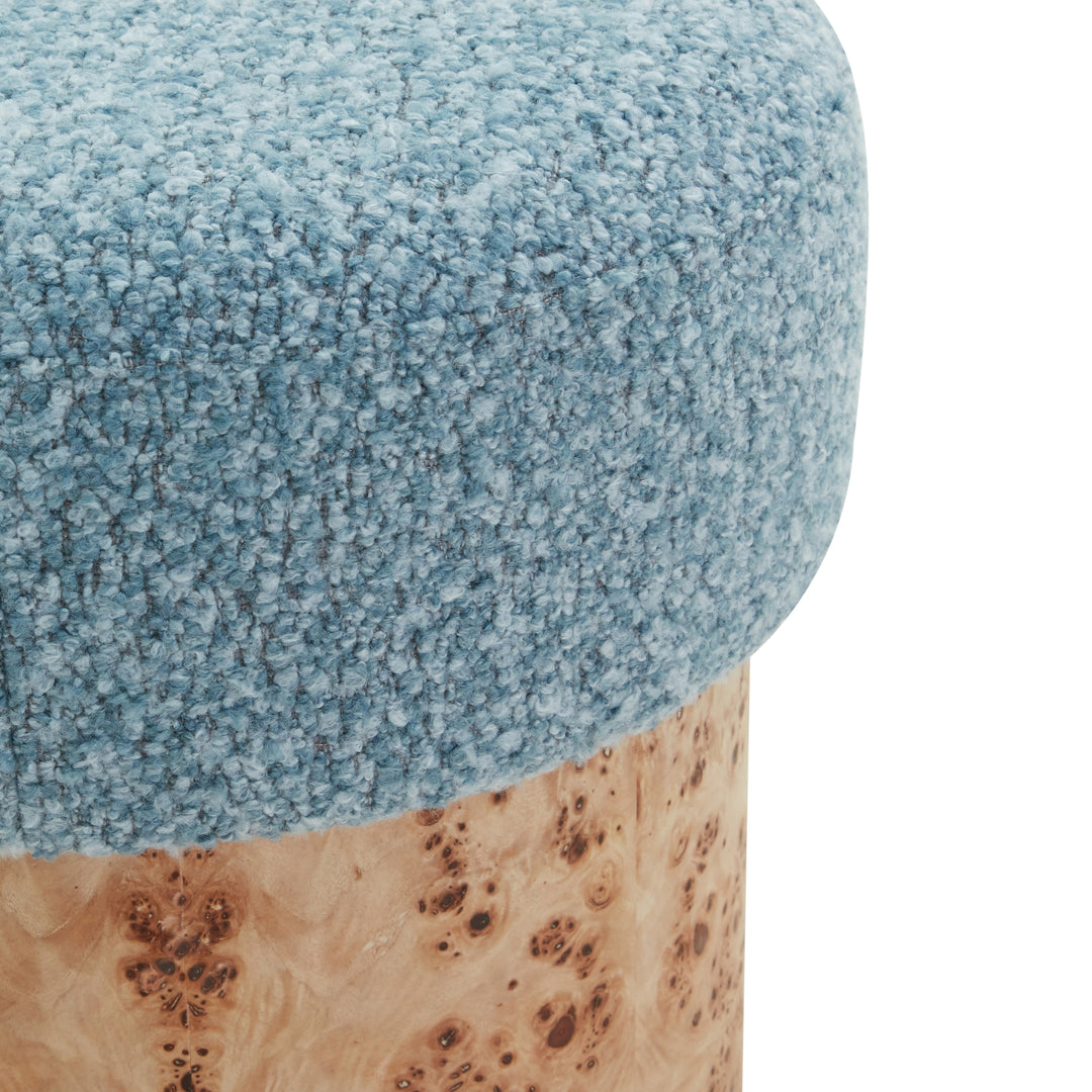 16.1"W x 16.1"D x 18.3"H / Blue/Burl