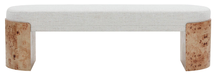 American Home Furniture Safavieh Couture Nessabella Burl Leg Bench