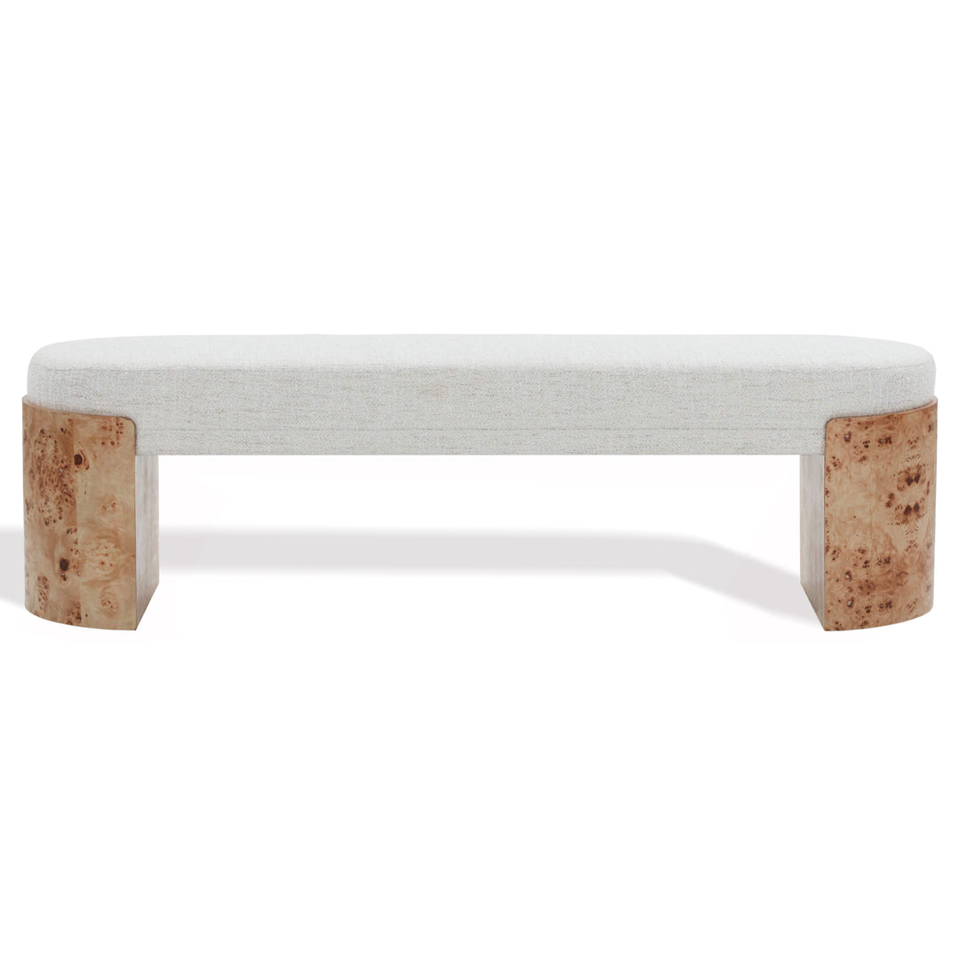 American Home Furniture Safavieh Couture Nessabella Burl Leg Bench
