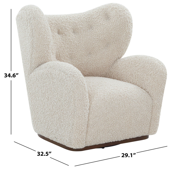 Galloway Wingback Teddy Swivel Chair