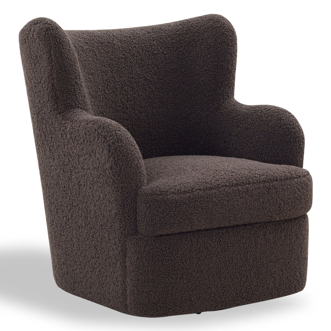Rainier Wingback Teddy Swivel Chair