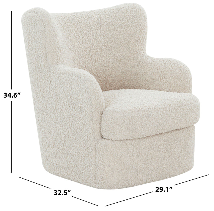 Rainier Wingback Teddy Swivel Chair