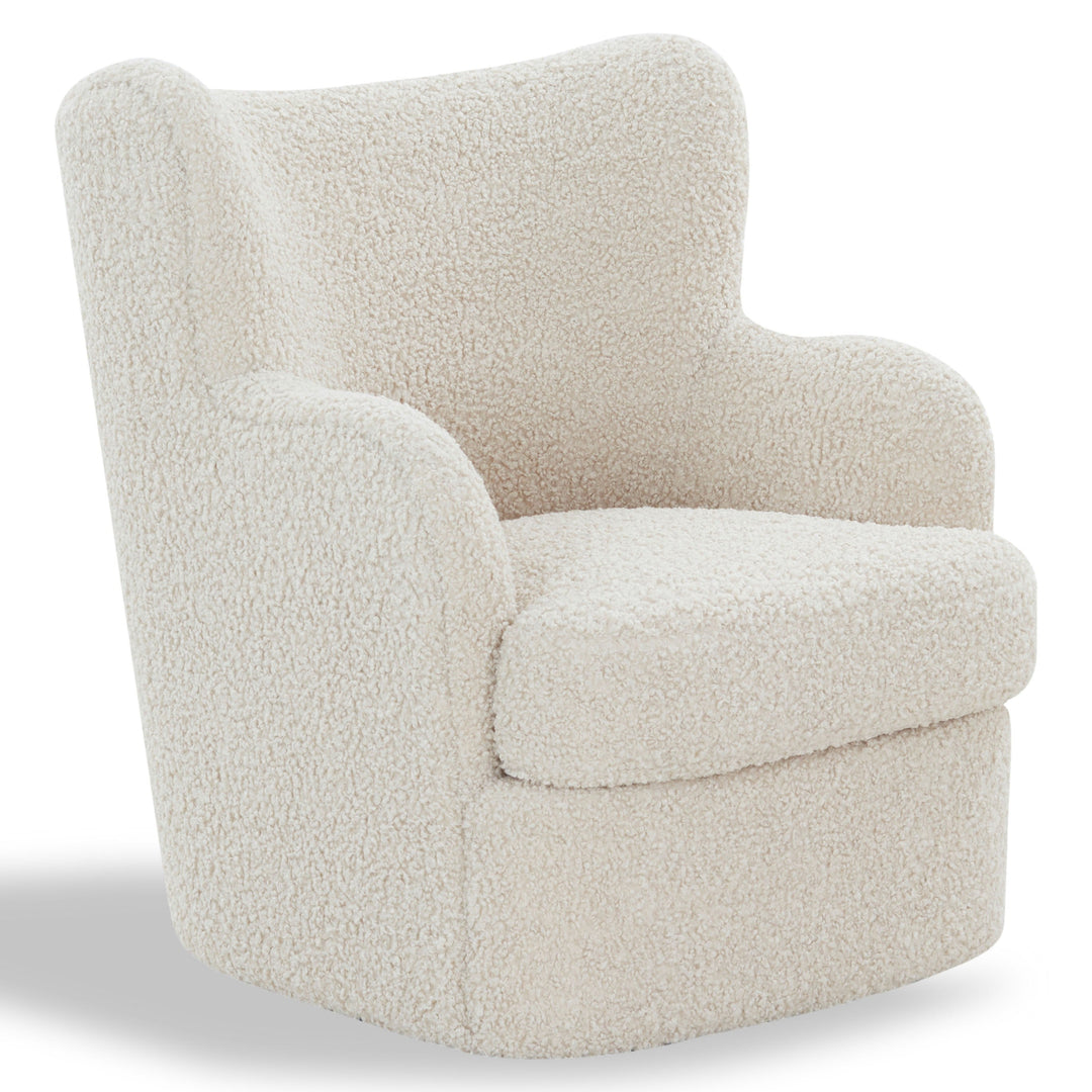 Rainier Wingback Teddy Swivel Chair