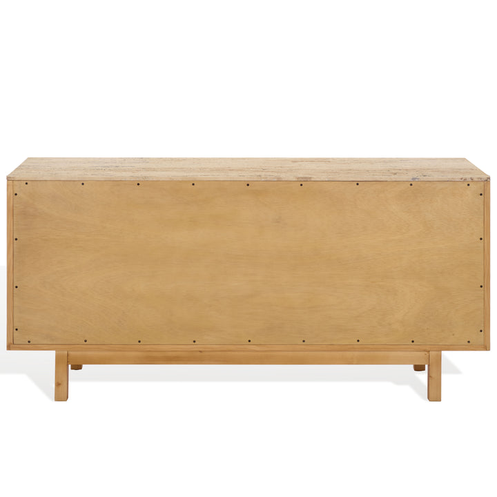American Home Furniture Safavieh Couture Debrianna Travertine Top Sideboard