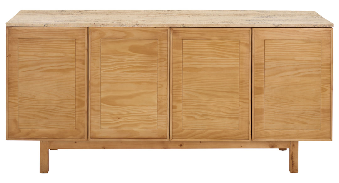 American Home Furniture Safavieh Couture Debrianna Travertine Top Sideboard