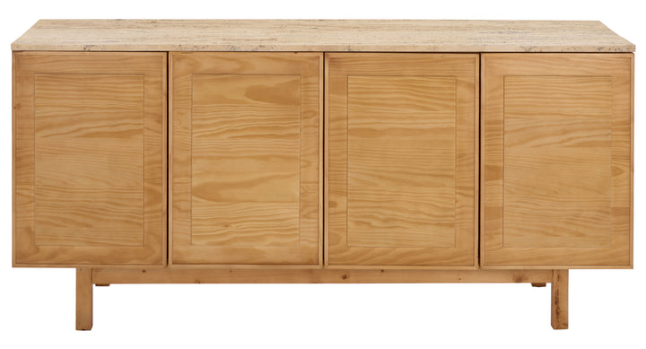 American Home Furniture Safavieh Couture Debrianna Travertine Top Sideboard