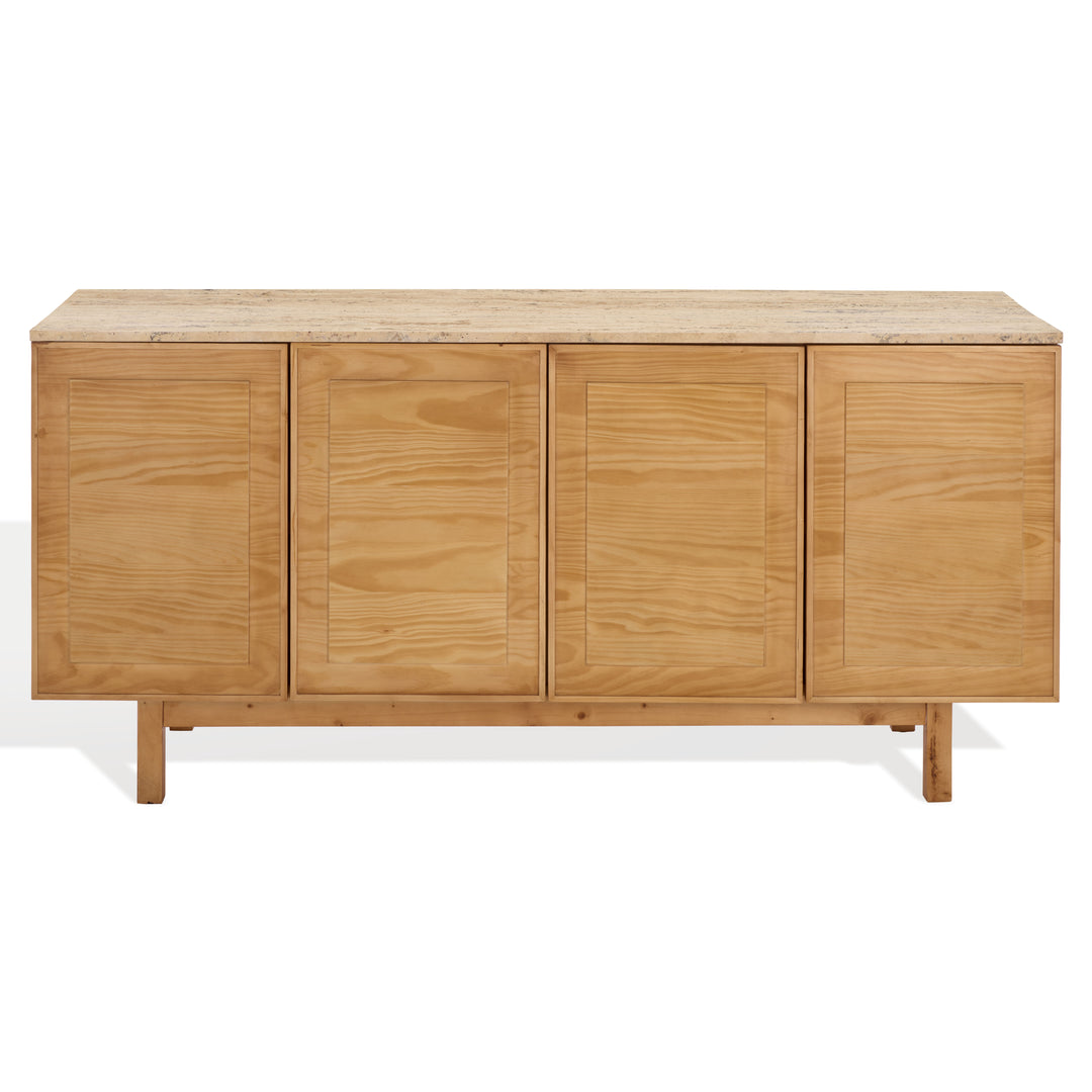 American Home Furniture Safavieh Couture Debrianna Travertine Top Sideboard