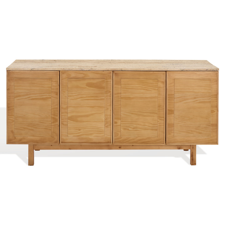 American Home Furniture Safavieh Couture Debrianna Travertine Top Sideboard