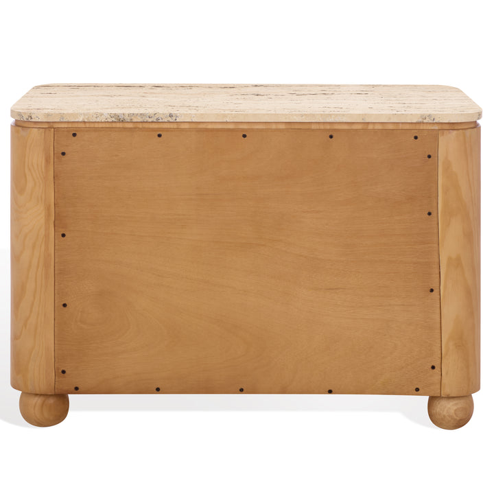 American Home Furniture Safavieh Couture Giuletta Travertine Top Chest