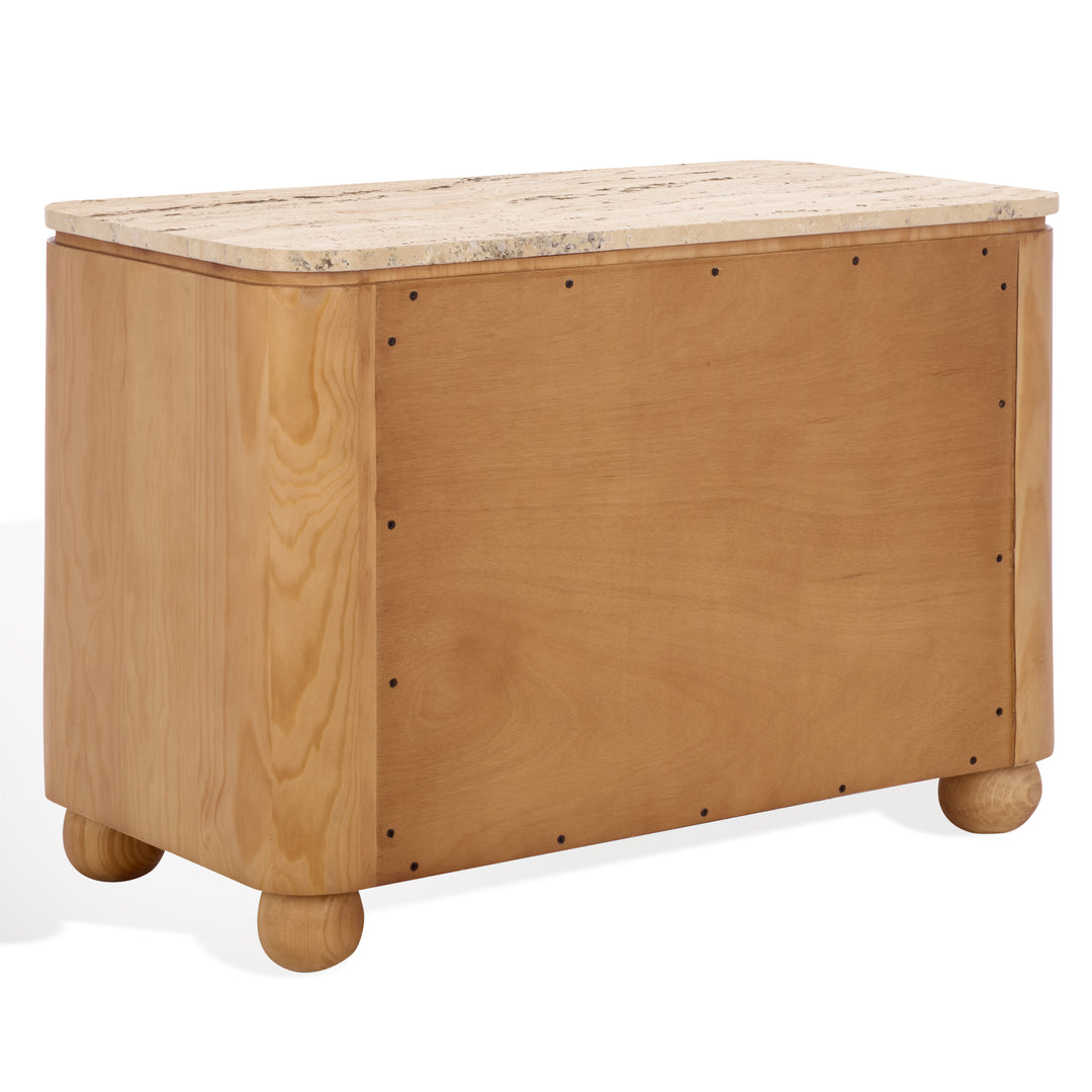 American Home Furniture Safavieh Couture Giuletta Travertine Top Chest