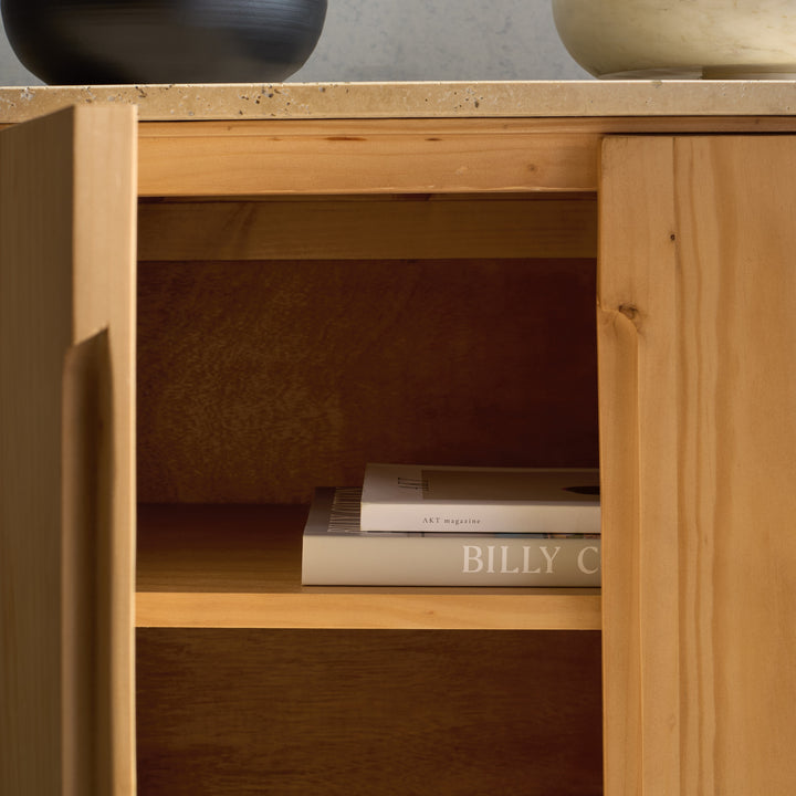 American Home Furniture Safavieh Couture Giuletta Travertine Top Chest