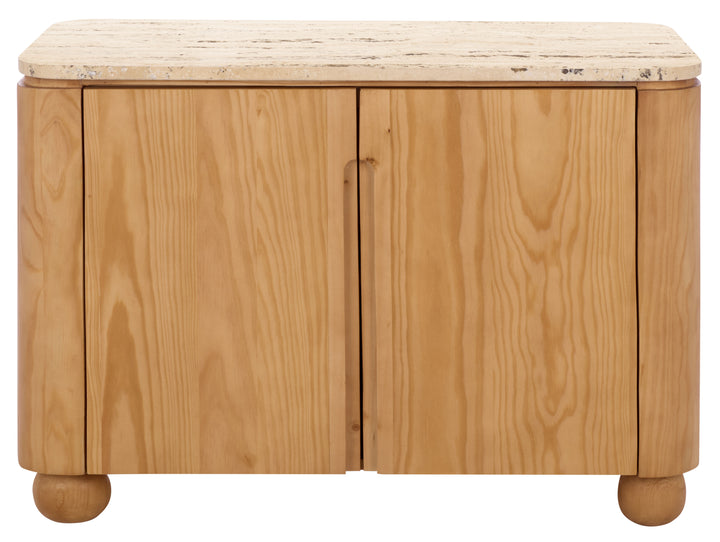 American Home Furniture Safavieh Couture Giuletta Travertine Top Chest