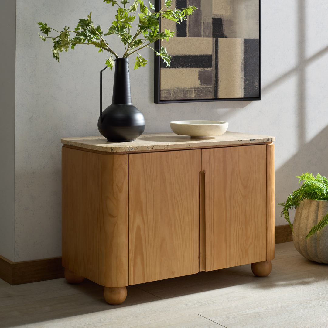 American Home Furniture Safavieh Couture Giuletta Travertine Top Chest