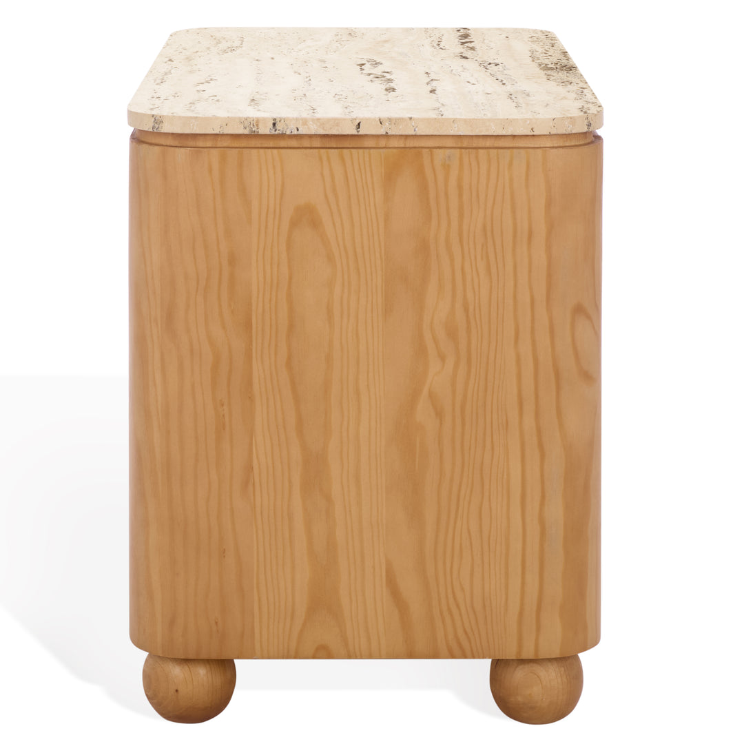 American Home Furniture Safavieh Couture Giuletta Travertine Top Chest