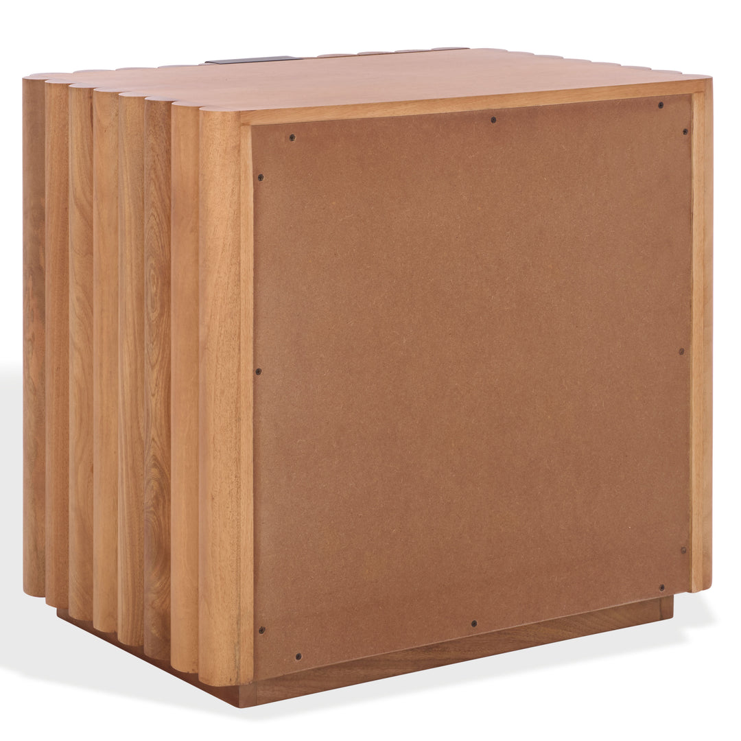 American Home Furniture Safavieh Couture Renata Fluted Wood Nightstand