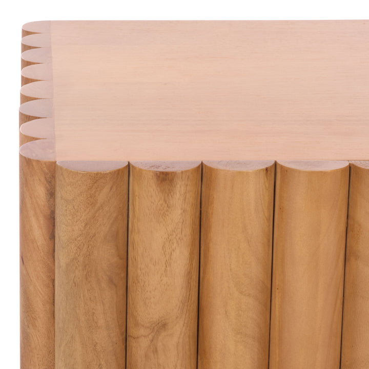 American Home Furniture Safavieh Couture Renata Fluted Wood Nightstand