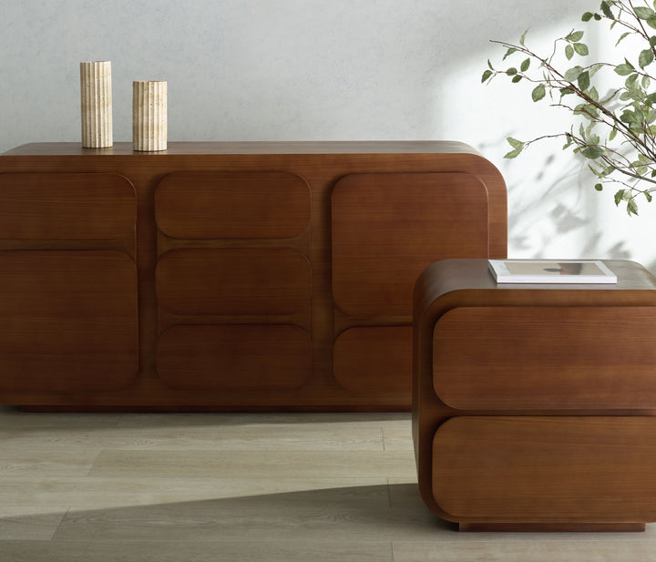 American Home Furniture Safavieh Couture Herald 3 Shelf Wood Sideboard