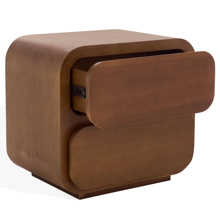 American Home Furniture Safavieh Couture Herald 2 Drawer Wood Nightstand