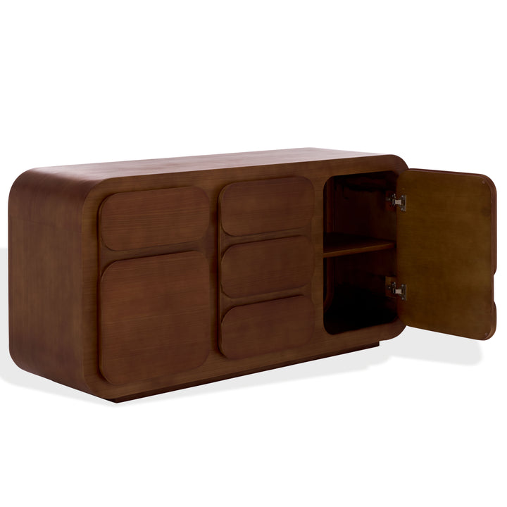 American Home Furniture Safavieh Couture Herald 3 Shelf Wood Sideboard