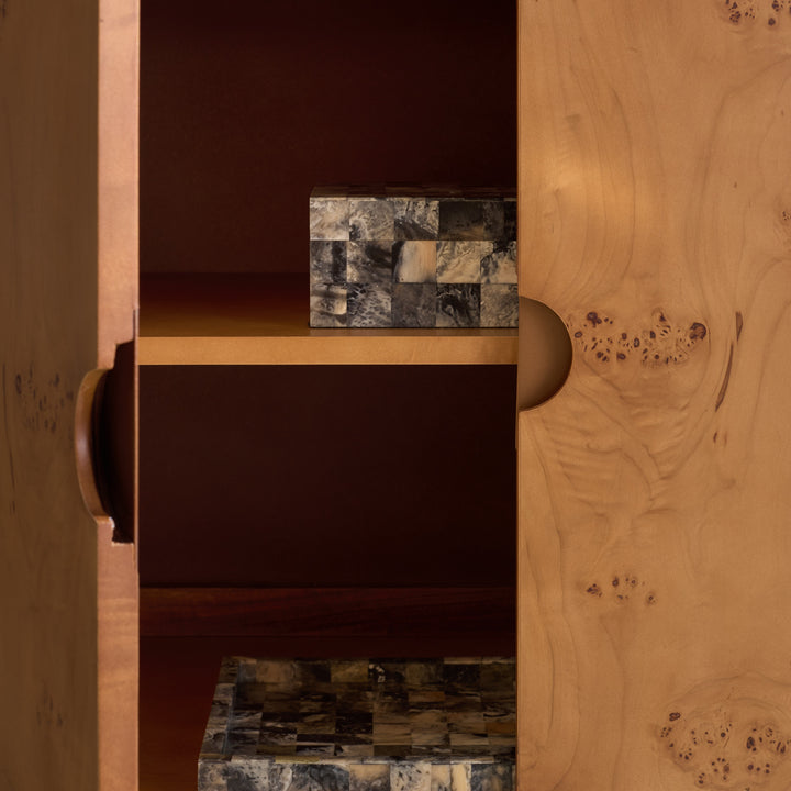 American Home Furniture Safavieh Couture Tessly Burl Veneer Chest