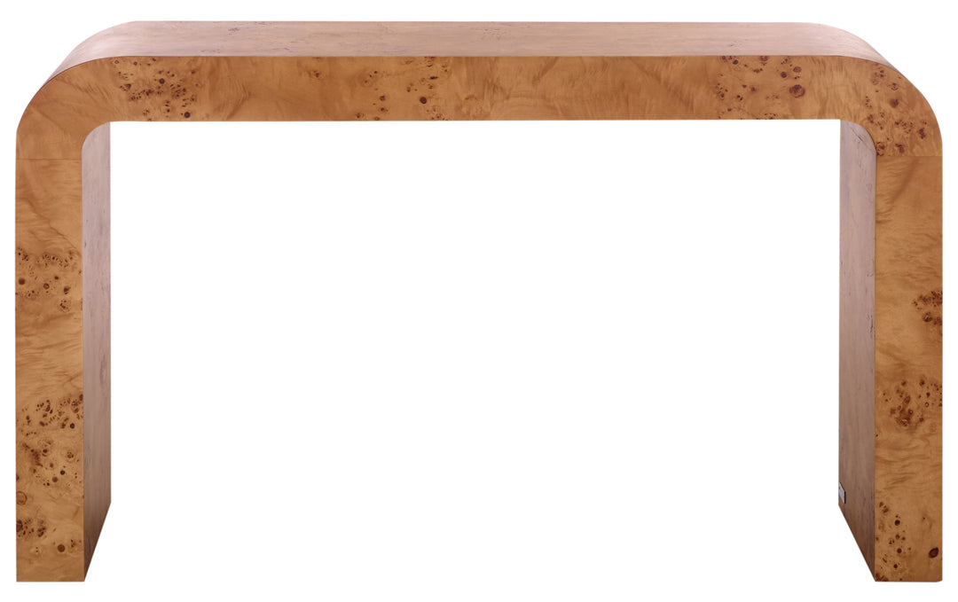 American Home Furniture Safavieh Couture Tessly Burl Veneer Console Table