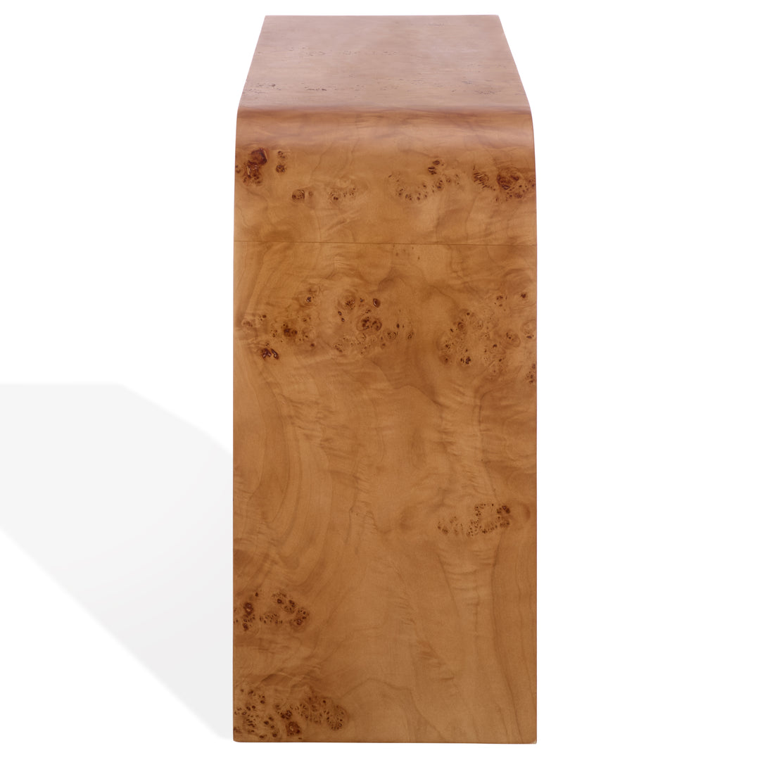 American Home Furniture Safavieh Couture Tessly Burl Veneer Console Table