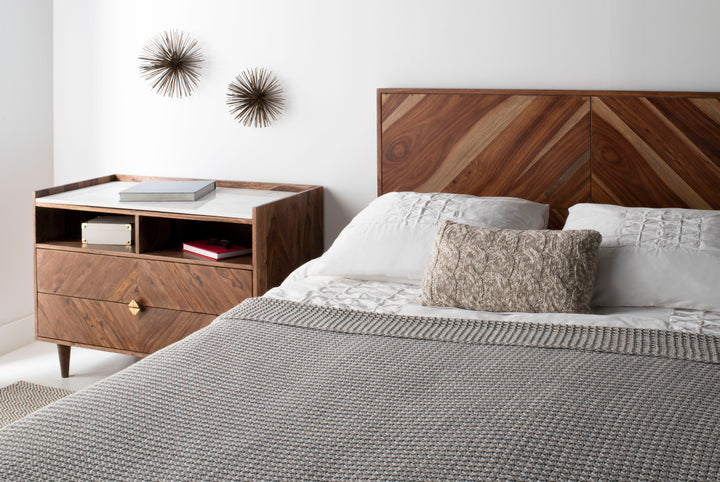 American Home Furniture Safavieh Couture Cora Rose Herringbone Nightstand