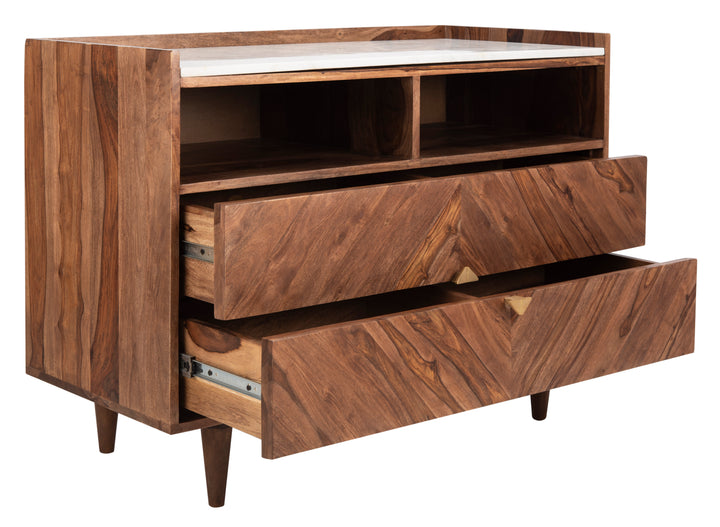 American Home Furniture Safavieh Couture Cora Rose Herringbone Nightstand