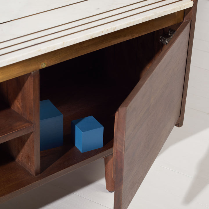 American Home Furniture Safavieh Couture Milana Marble Tv Stand