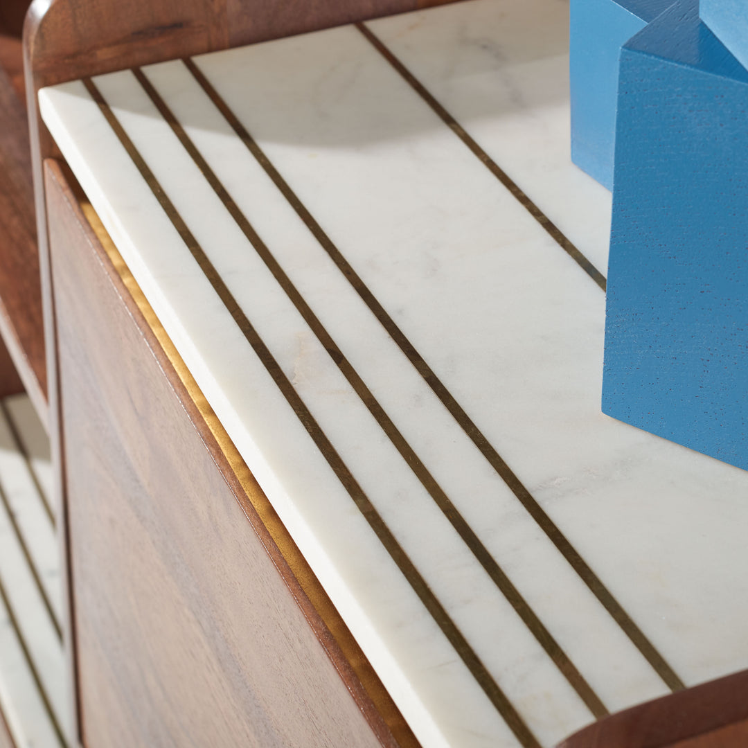 American Home Furniture Safavieh Couture Milana Marble Bookcase