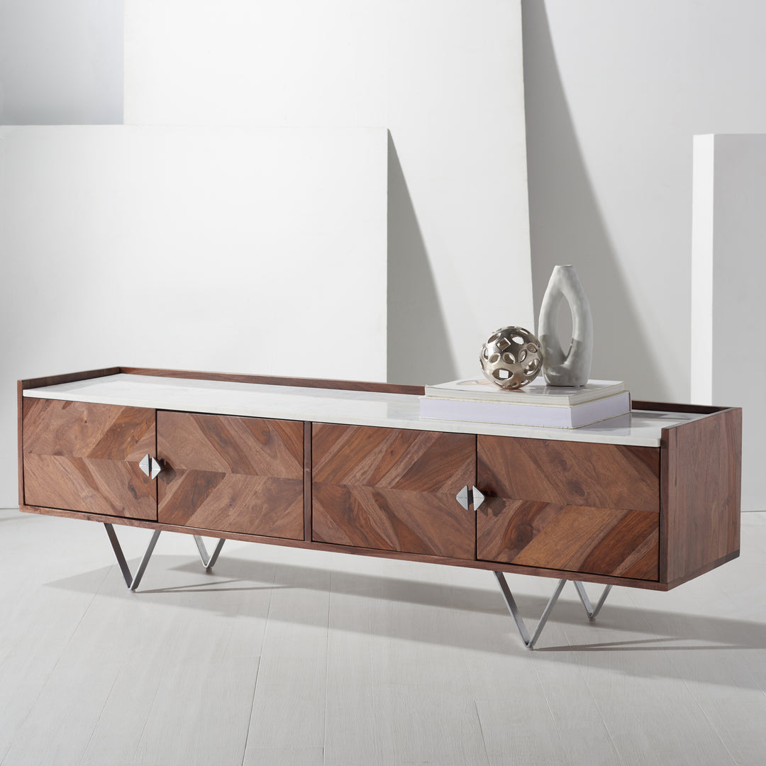 American Home Furniture Safavieh Couture Cora Rose Marble Tv Stand