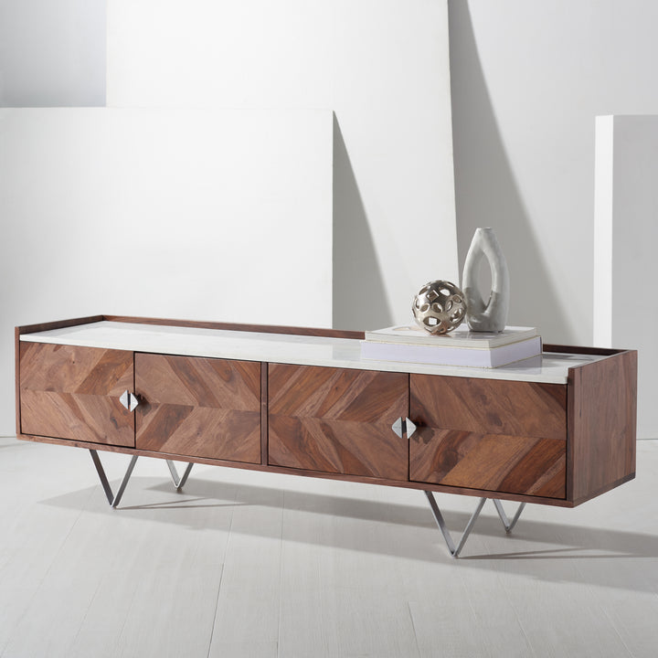 American Home Furniture Safavieh Couture Cora Rose Marble Tv Stand