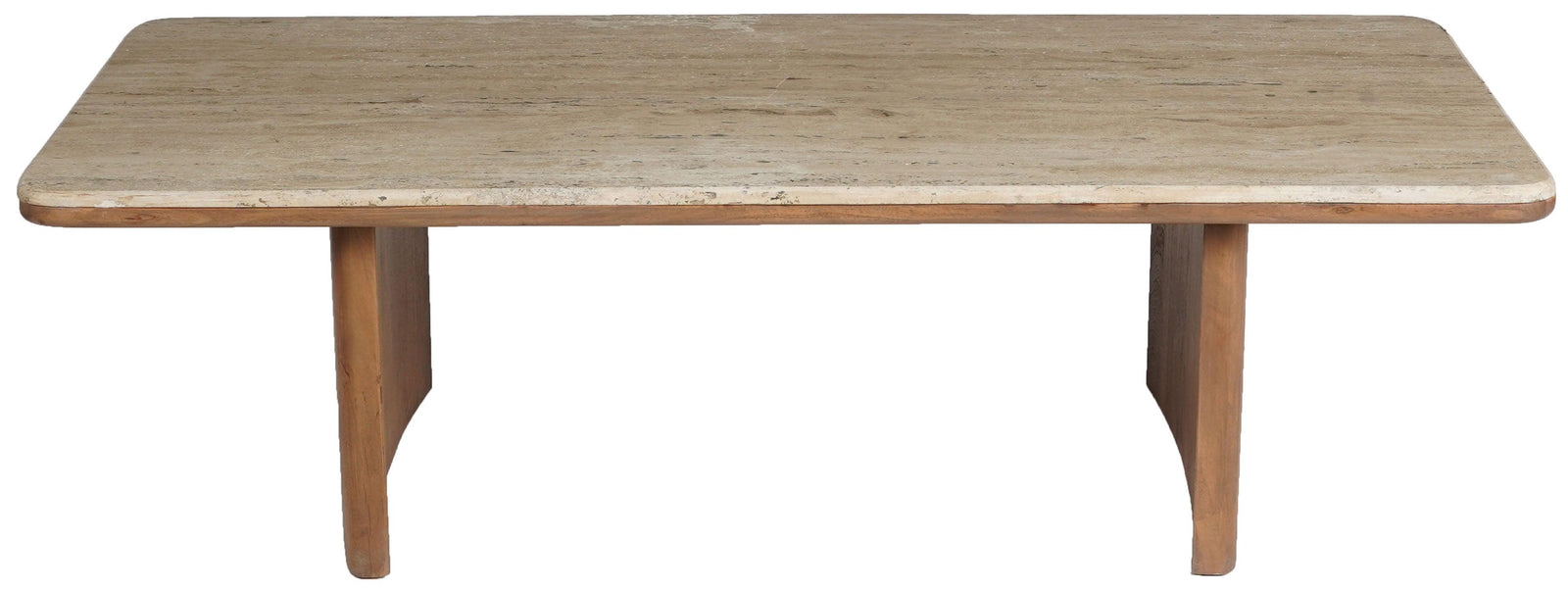 Safavieh Couture Trinsly Travertine Top Coffee Table COFFEE TABLES