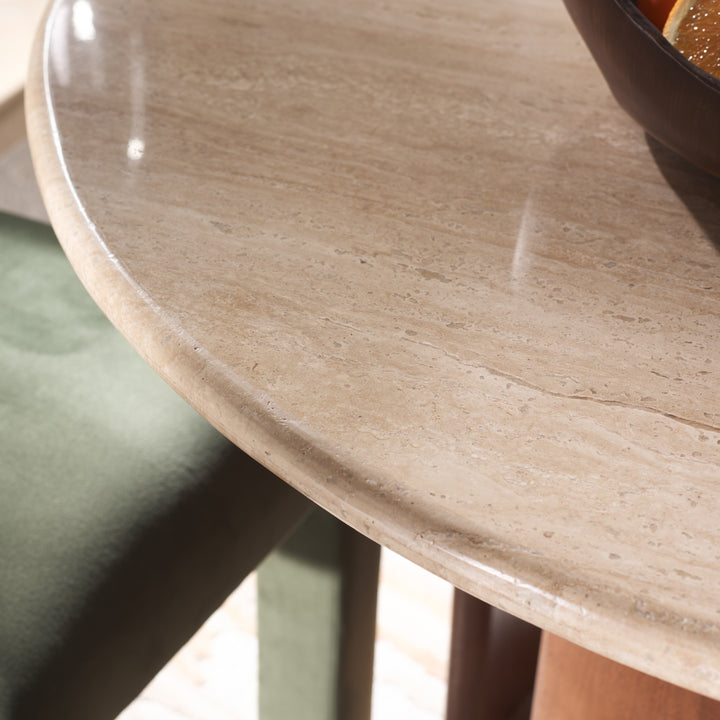 American Home Furniture | Safavieh Couture - TRINSLY TRAVERTINE TOP DINING TABLE