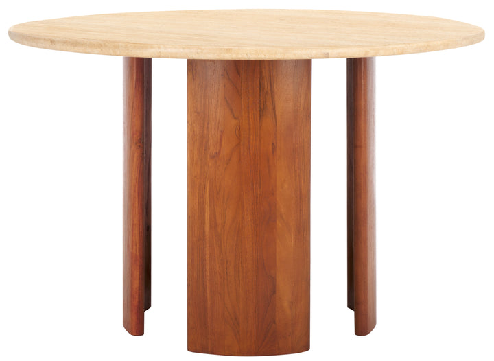 American Home Furniture | Safavieh Couture - TRINSLY TRAVERTINE TOP DINING TABLE