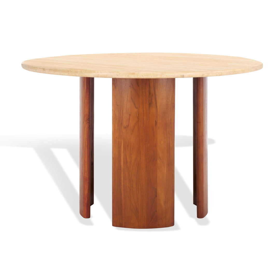 American Home Furniture | Safavieh Couture - TRINSLY TRAVERTINE TOP DINING TABLE