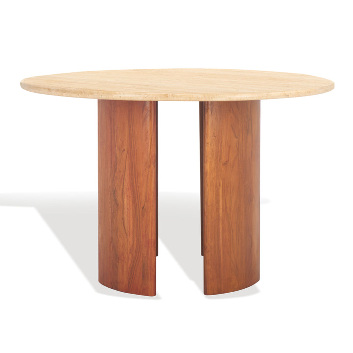 American Home Furniture | Safavieh Couture - TRINSLY TRAVERTINE TOP DINING TABLE