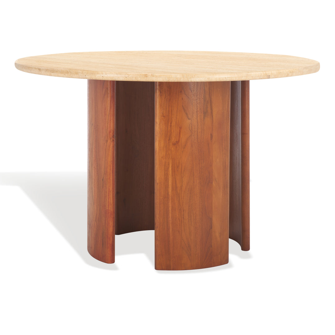 American Home Furniture | Safavieh Couture - TRINSLY TRAVERTINE TOP DINING TABLE