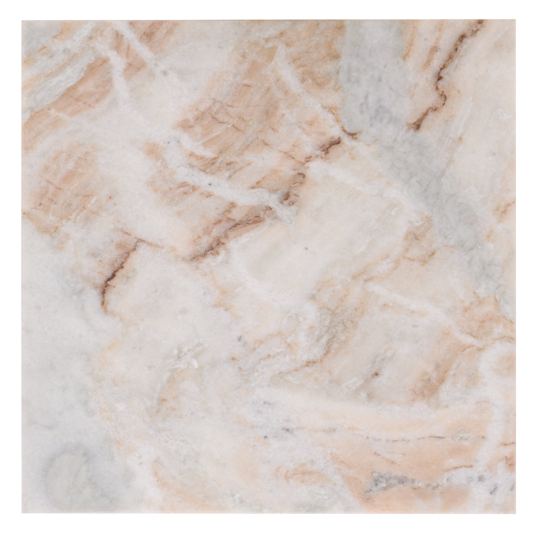 American Home Furniture Safavieh Couture Macklyn Square Marble Top Accent Table