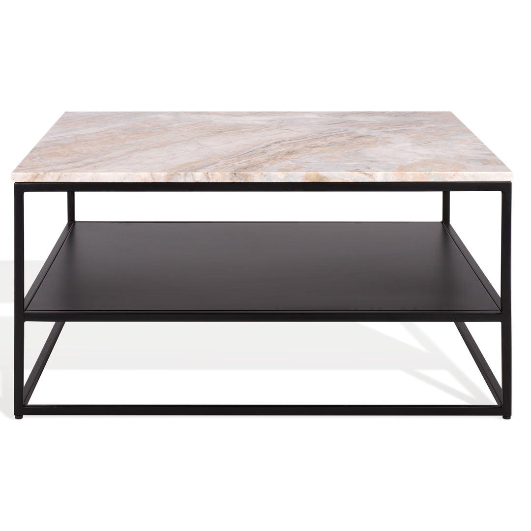 American Home Furniture Safavieh Couture Macklyn Square Marble Top Coffee Table