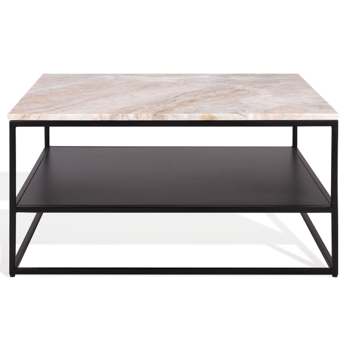 American Home Furniture Safavieh Couture Macklyn Square Marble Top Coffee Table