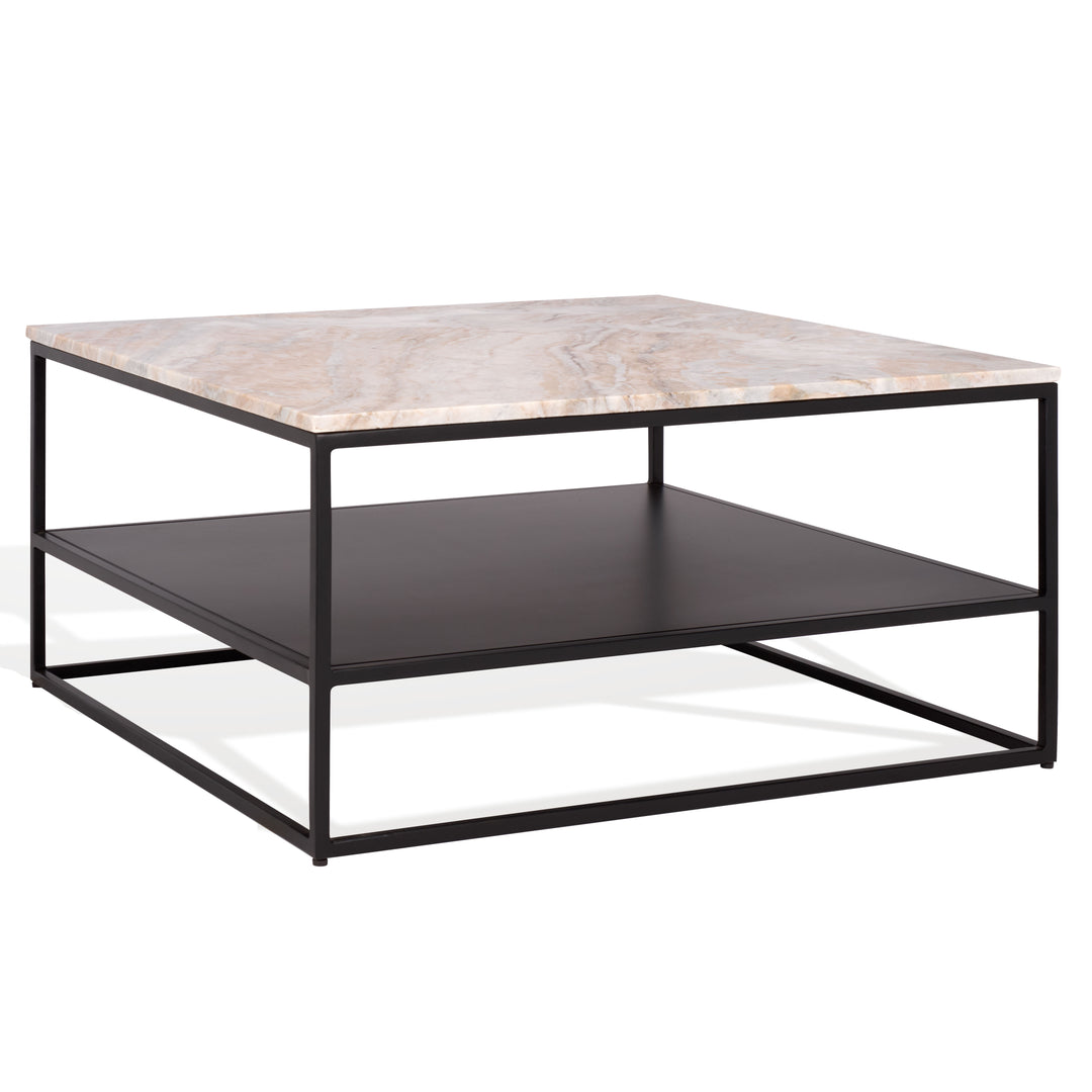 American Home Furniture Safavieh Couture Macklyn Square Marble Top Coffee Table