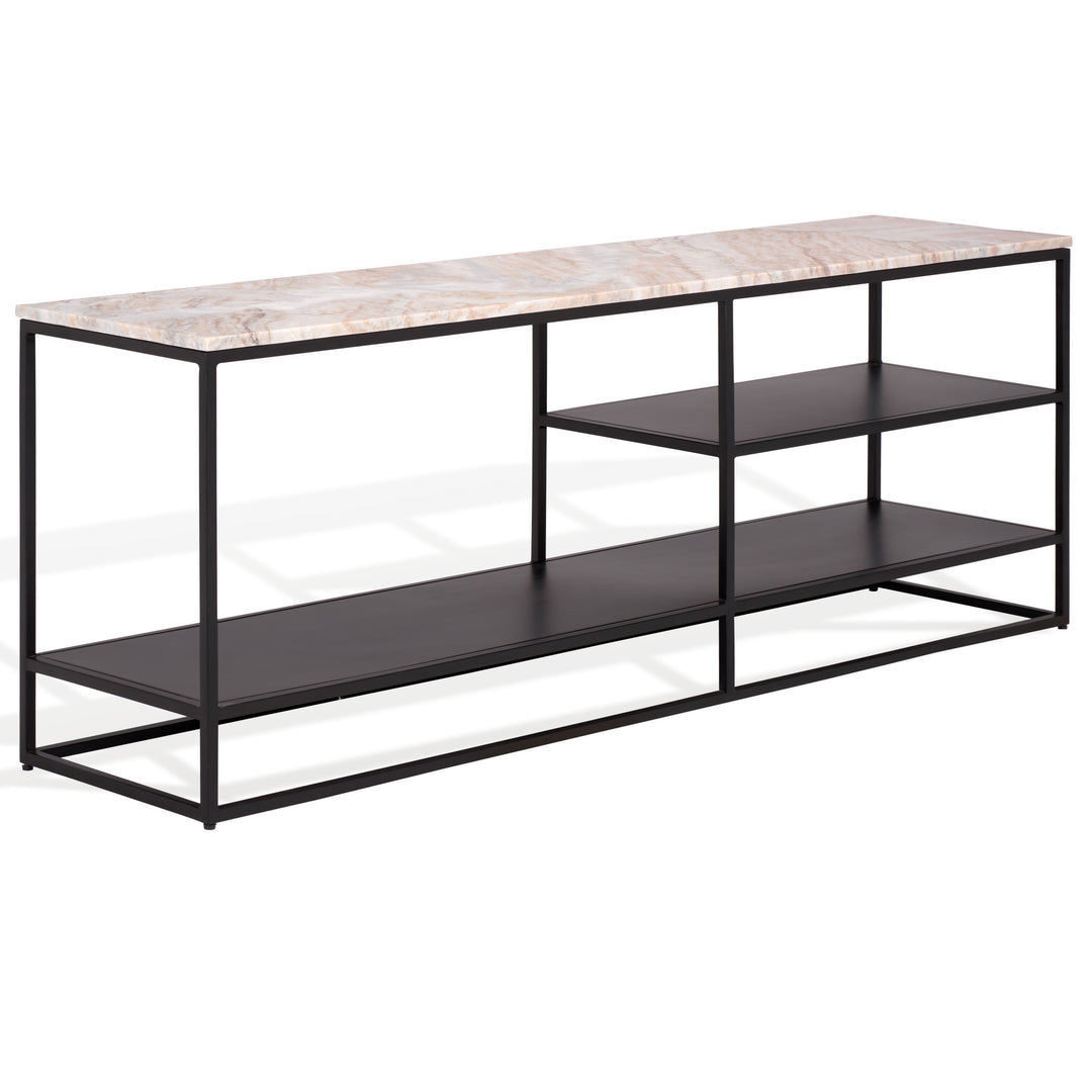American Home Furniture Safavieh Couture Macklyn Rectangle Marble Top Console Table