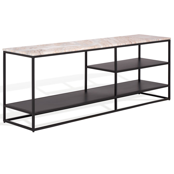 American Home Furniture Safavieh Couture Macklyn Rectangle Marble Top Console Table