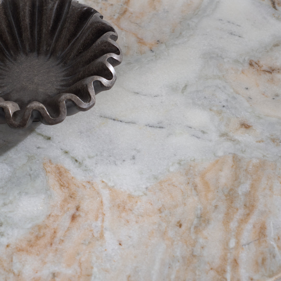 American Home Furniture Safavieh Couture Macklyn Rectangle Marble Top Console Table