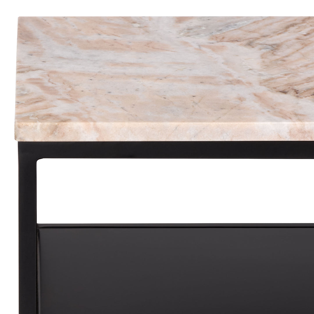 American Home Furniture Safavieh Couture Macklyn Rectangle Marble Top Console Table