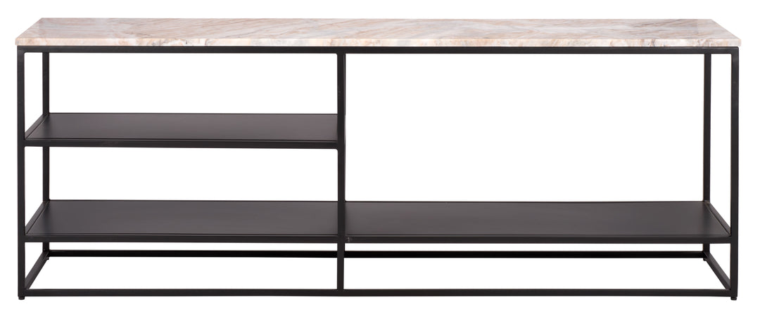 American Home Furniture Safavieh Couture Macklyn Rectangle Marble Top Console Table