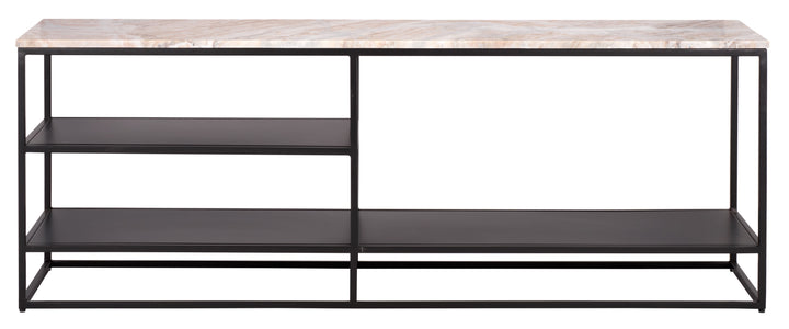 American Home Furniture Safavieh Couture Macklyn Rectangle Marble Top Console Table