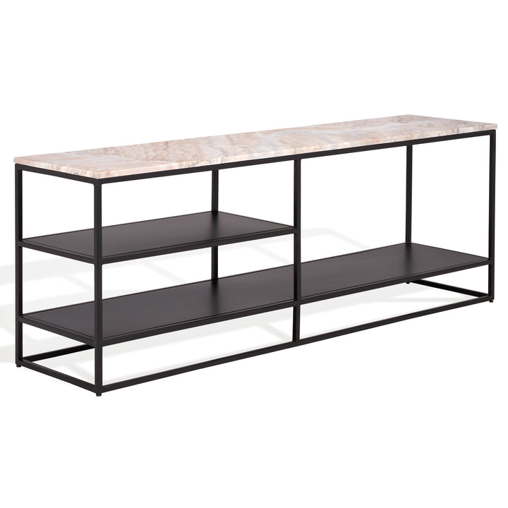 American Home Furniture Safavieh Couture Macklyn Rectangle Marble Top Console Table