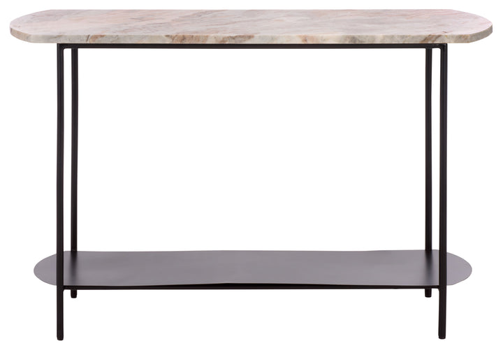 American Home Furniture Safavieh Couture Macklyn Oval Marble Top Console Table